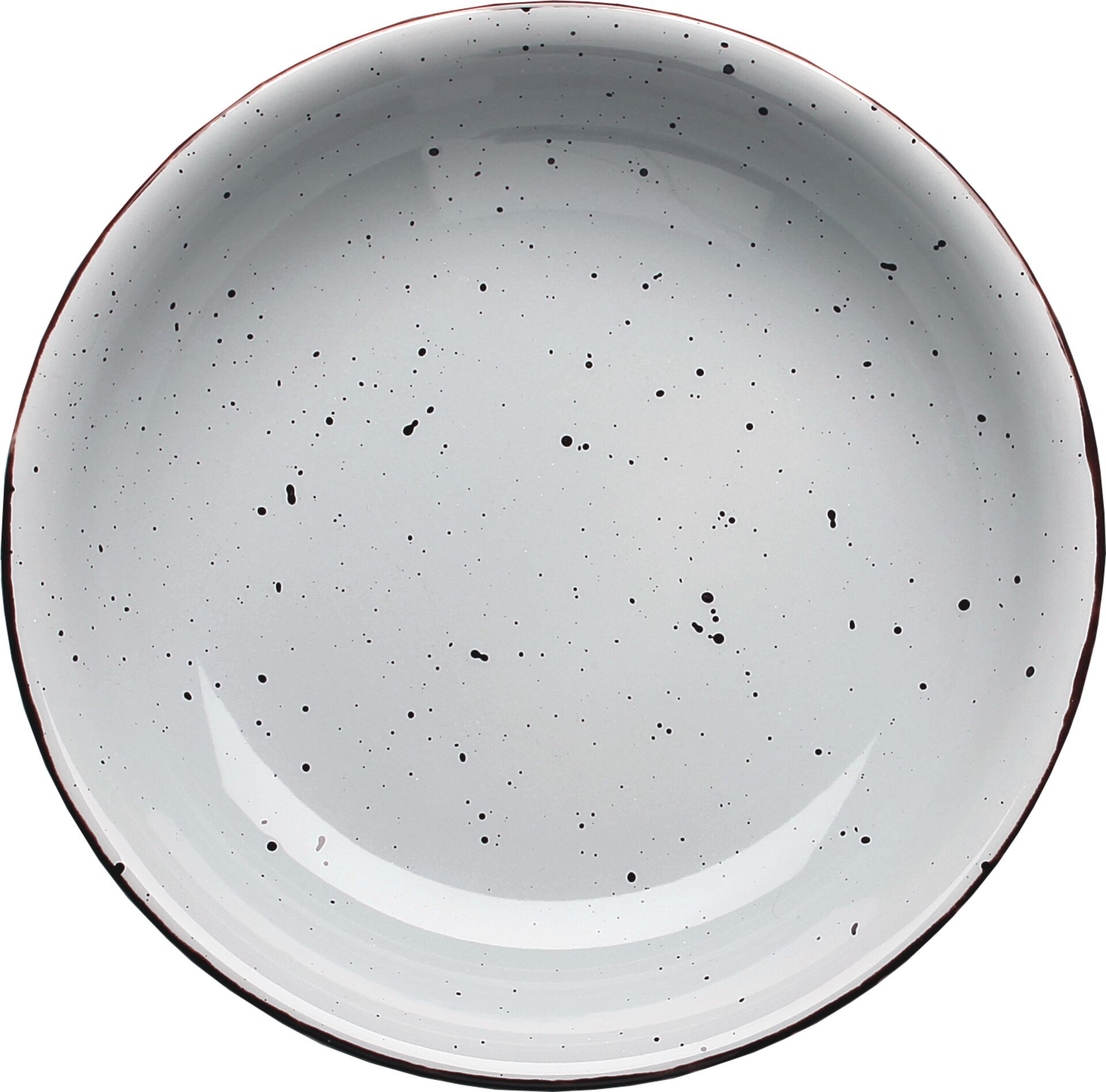 Porzellanserie "Granja" grau Teller tief Coup-Form, 20 cm